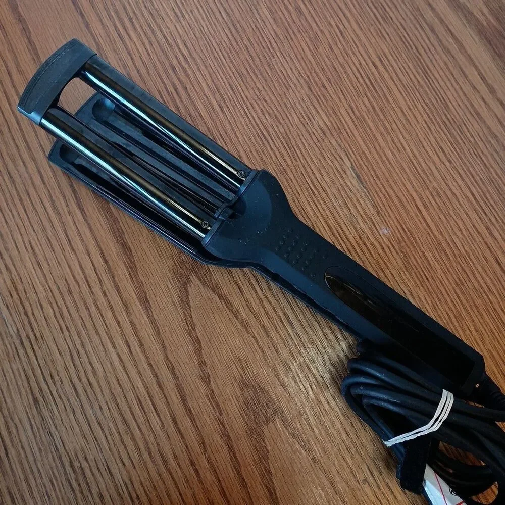 L’ange Le Waver 3 Barrel Waving Iron Black HT020A 70W Tested/Works